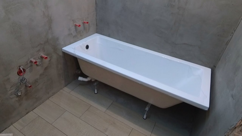 Установка ванной
